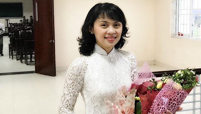 Ms. Le Tan To Anh - Deputy Director of Can Tho City Cardiovascular Hospital was proposed to be awarded the title of National Emulation Fighter. Photo: Can Tho City Cardiovascular Hospital