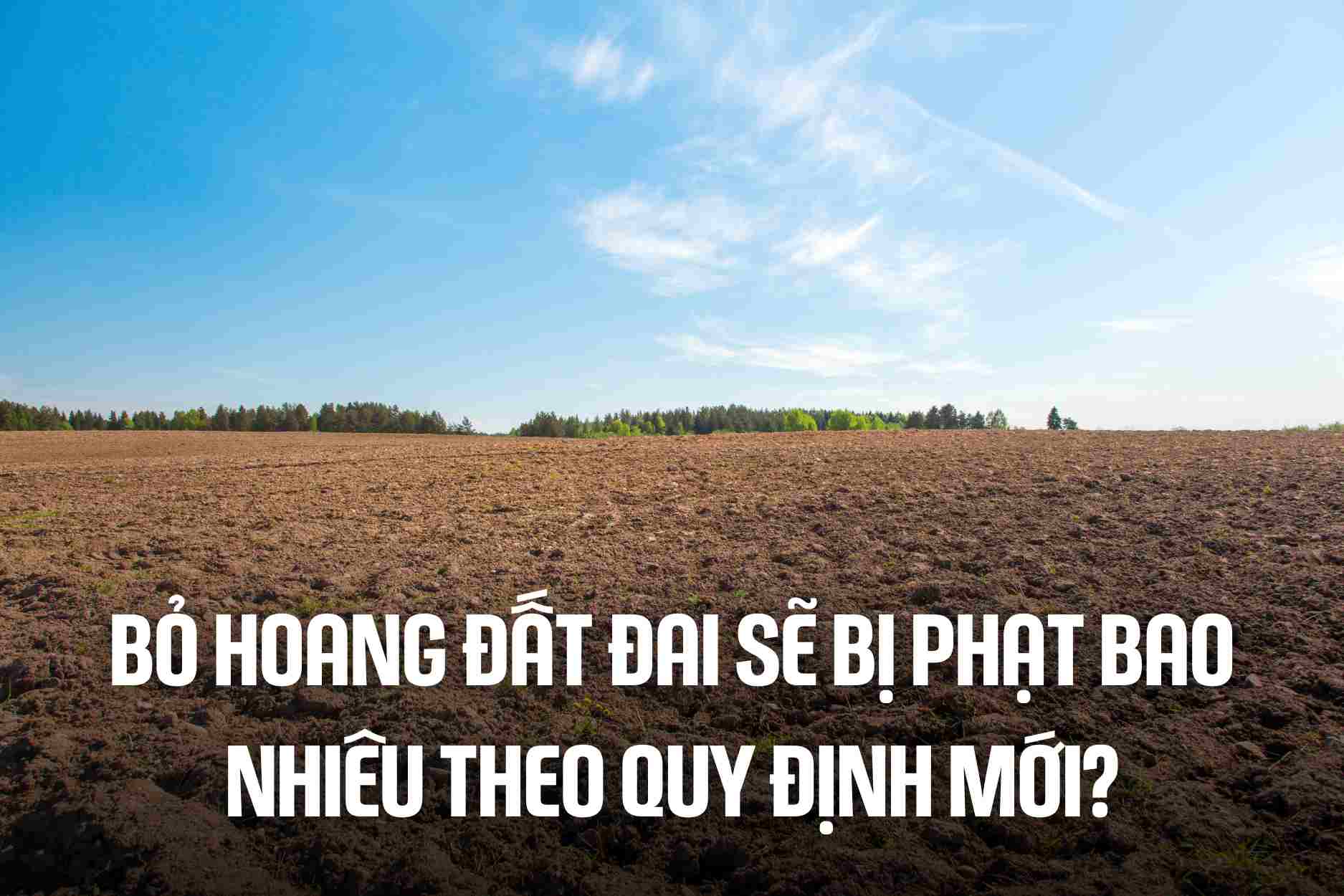 Penalties for abandoning land under new regulations