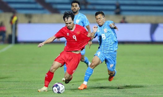 Tuyển Việt Nam hòa Ấn Độ 1-1 trong trận giao hữu. Ảnh: Minh Dân