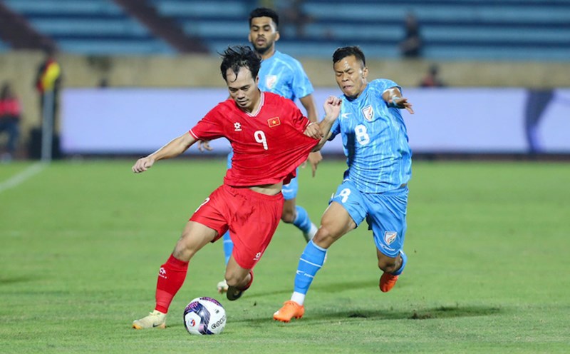 Tuyển Việt Nam hòa Ấn Độ 1-1 trong trận giao hữu. Ảnh: Minh Dân