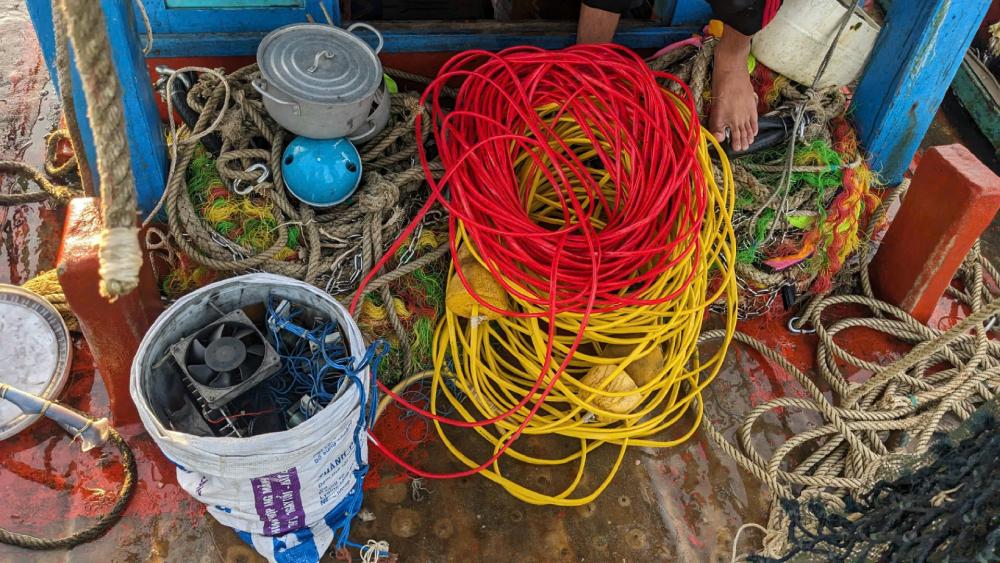 Evidence seized by border guards on a fishing boat in Phu Quoc. Photo: Provided by Border Guard