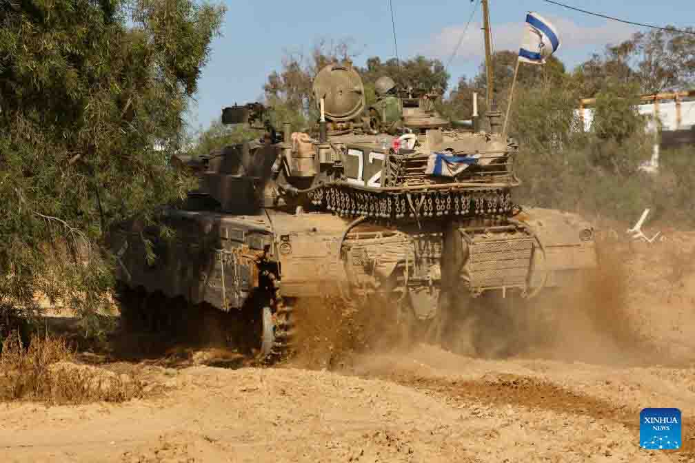 Israeli tanks on a mission in Gaza. Photo: Xinhua
