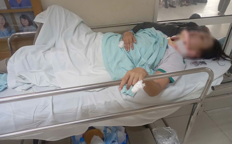 An 11th grade female student was beaten and suffered a broken cervical vertebrae and is being treated at the hospital. Photo: Family provided