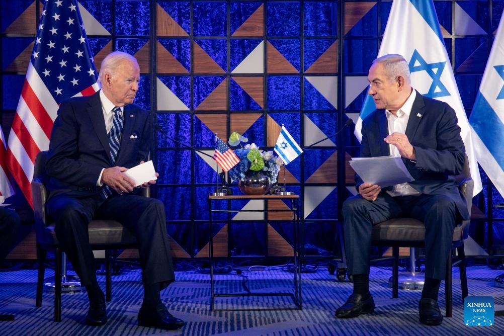 US President Joe Biden and Israeli Prime Minister Benjamin Netanyahu. Photo: Xinhua