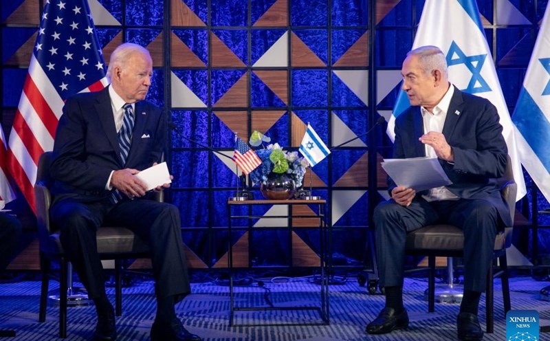 US President Joe Biden and Israeli Prime Minister Benjamin Netanyahu. Photo: Xinhua