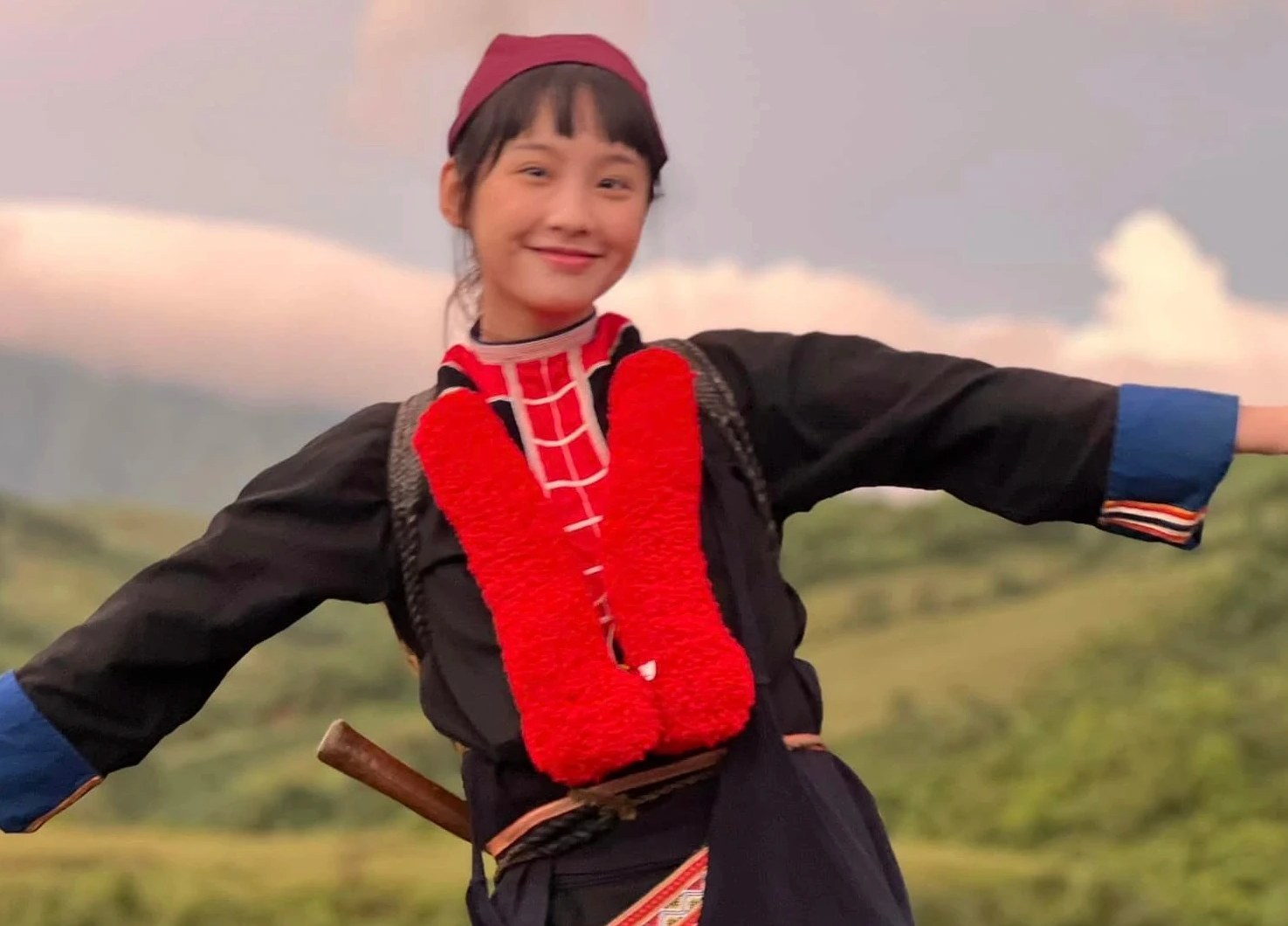 The female lead Pu of "Walking in the Glorious Sky". Photo: Film crew.