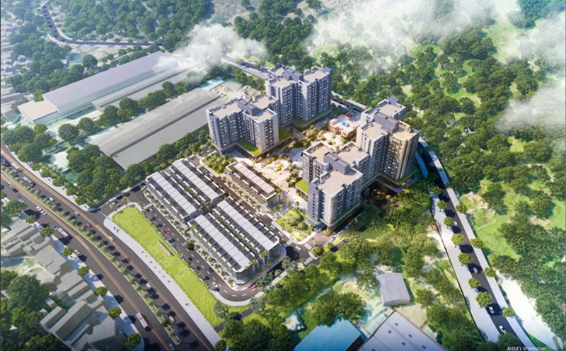 Perspective of Nhon Phu 2 social housing project.