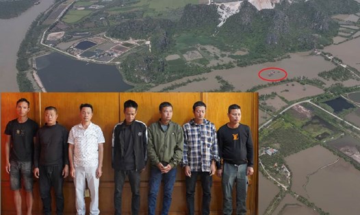 Các đối tượng bị bắt giữ tại cơ quan Công an. Ảnh: Công an Quảng Ninh