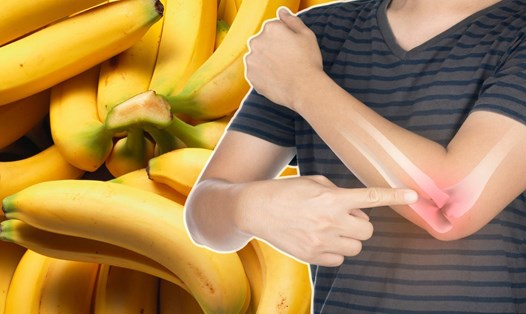 Ăn chuối tốt cho sức khỏe xương khớp. Đồ họa: Thanh Thanh