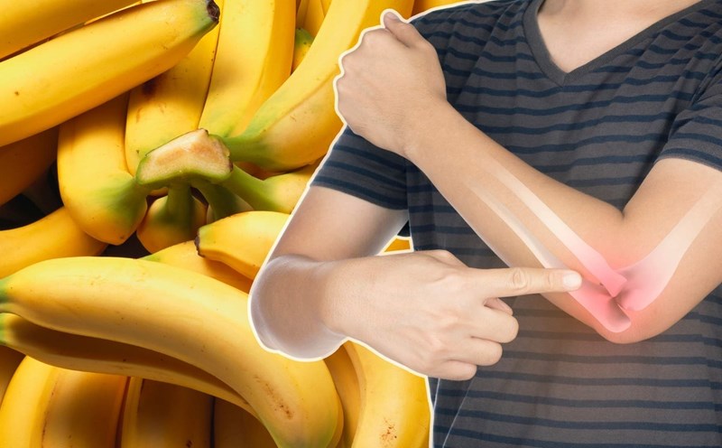 Eating bananas is good for bone and joint health. Graphics: Thanh Thanh