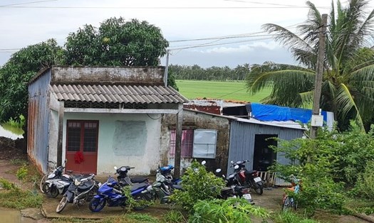 Một căn nhà tạm bợ tại huyện Trần Văn Thời, tỉnh Cà Mau. Ảnh: Nhật Hồ
