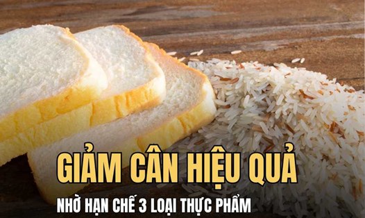 Tránh 3 loại thực phẩm màu trắng để quá trình giảm cân diễn ra nhanh chóng. Đồ hoạ: Hải Ly