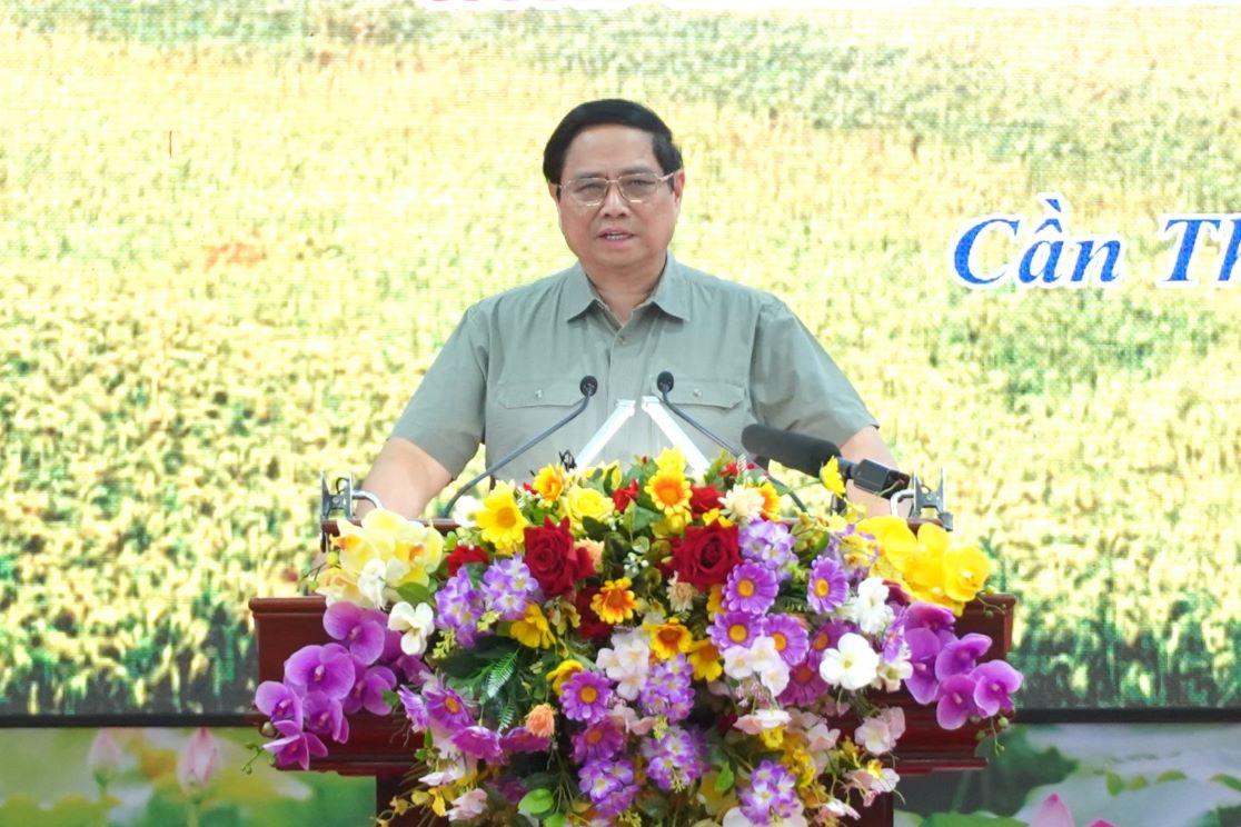 Thu tuong Pham Minh Chinh phat bieu tai buoi le. Anh: Ta Quang