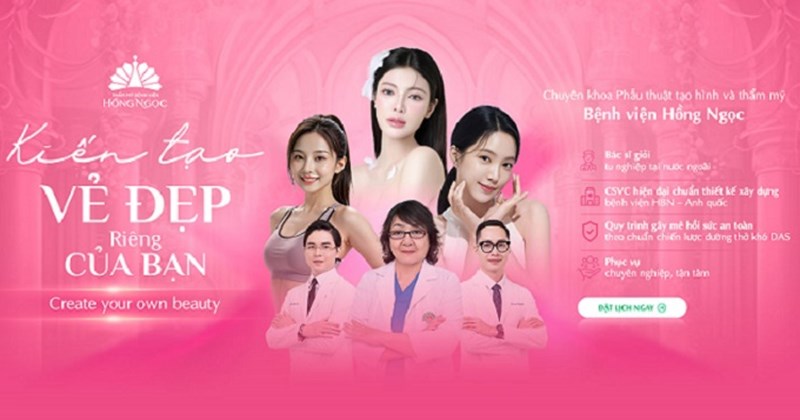 HỆ THỐNG THẨM MỸ BỆNH VIỆN HỒNG NGỌC TRẺ HÓA DA CÔNG NGHỆ CAO UY TÍN