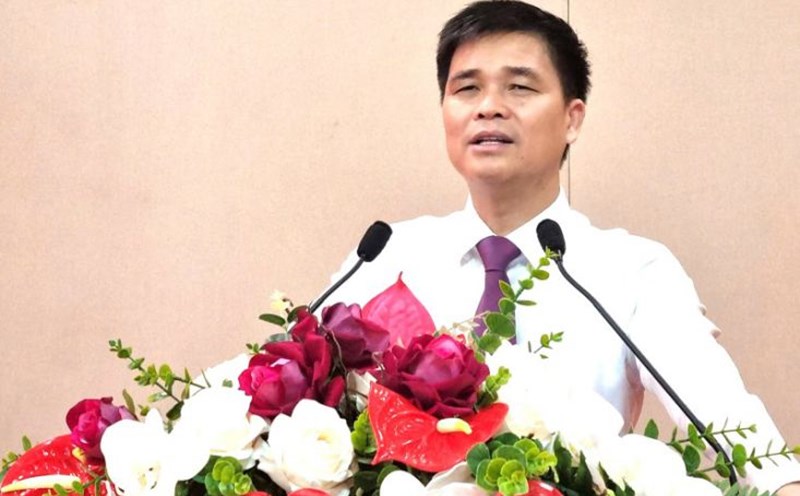 Vice President of the Vietnam General Confederation of Labor Ngo Duy Hieu delivered the opening speech of the training course. Photo: Nam Duong
