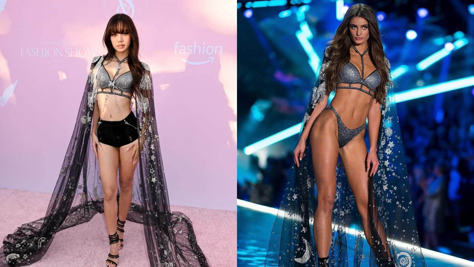 Bo canh cua Lisa tren tham do la mau thiet ke luu tru cua thuong hieu. Anh: Victoria's Secret