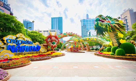 Đường hoa Nguyễn Huệ 2024. Ảnh: Chân Phúc