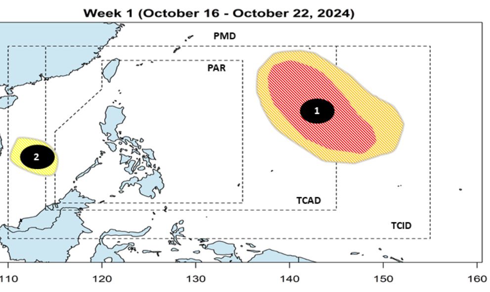 Hai ap thap. Anh: PAGASA