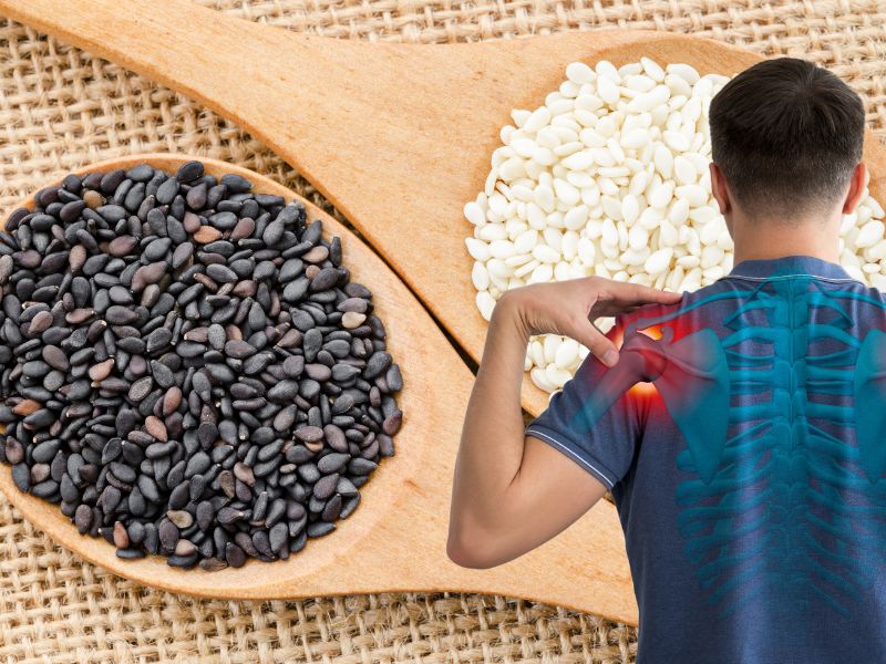 People over 50 years old can eat more sesame seeds to supplement calcium, which is good for bones and joints. Graphics: Ha May