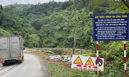 Công tác xử lý điểm đen giao thông tại Lào Cai đang được triển khai, tuy nhiên vẫn còn nhiều tồn tại. Ảnh: Đinh Đại