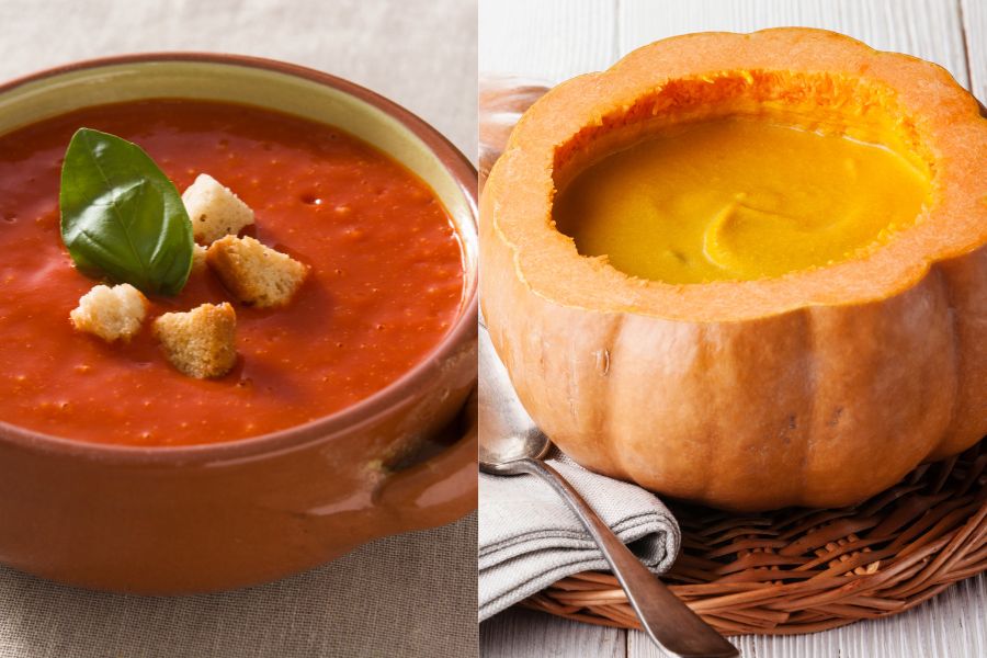 Here are some healthy vegetarian soups that help you lose weight. Graphics: Linh Trang