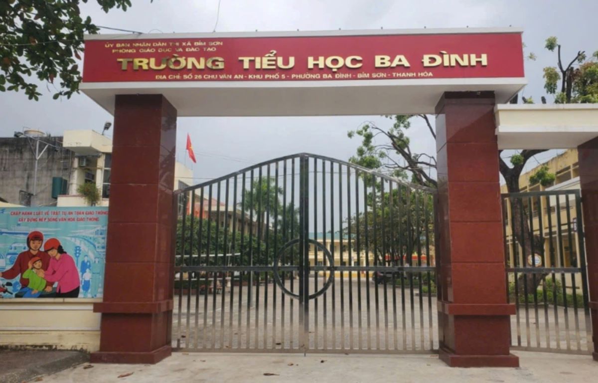 Truong Tieu hoc Ba Dinh (thi xa Bim Son, tinh Thanh Hoa). Anh: Minh Hoang