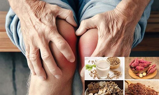 Bác sĩ xương khớp đã lên tiếng giải thích về thông tin chế độ ăn giàu kiềm có thể giúp giảm đau do viêm khớp gây ra. Đồ họa: Ngọc Thùy