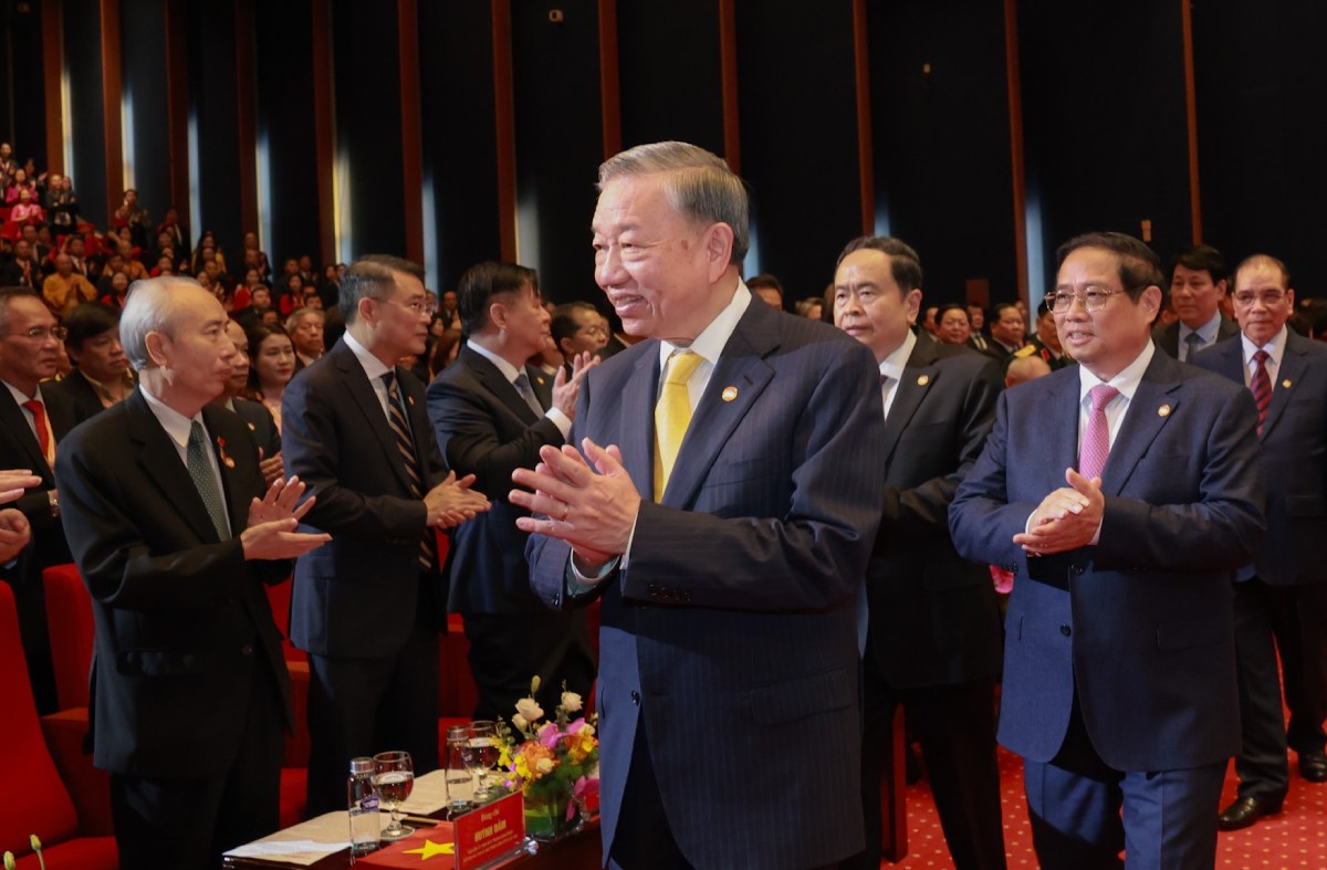 General Secretary and President To Lam and Party and State leaders attended the opening ceremony of the 10th National Congress of the Vietnam Fatherland Front. Photo: Hai Nguyen