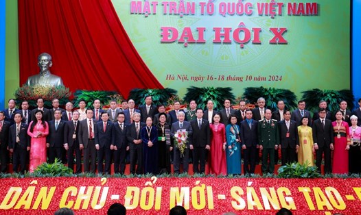 Ra mắt Ủy ban Trung ương MTTQ Việt Nam khóa X. Ảnh: Hải Nguyễn