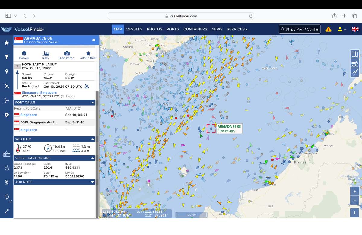 Anh: Vessel Finder