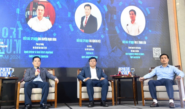 The Vietnam Sports Economic Forum has the participation of many experts, leaders, managers... Photo: Hoang Huy