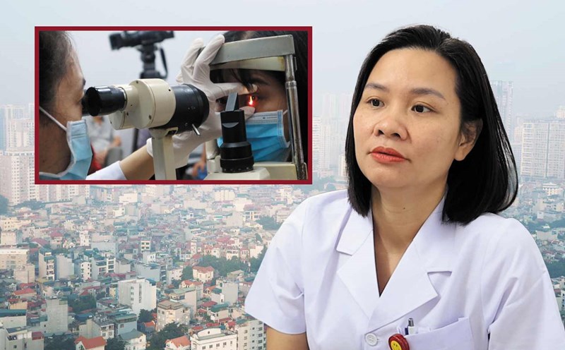 Warning of eye diseases when exposed to polluted environment
