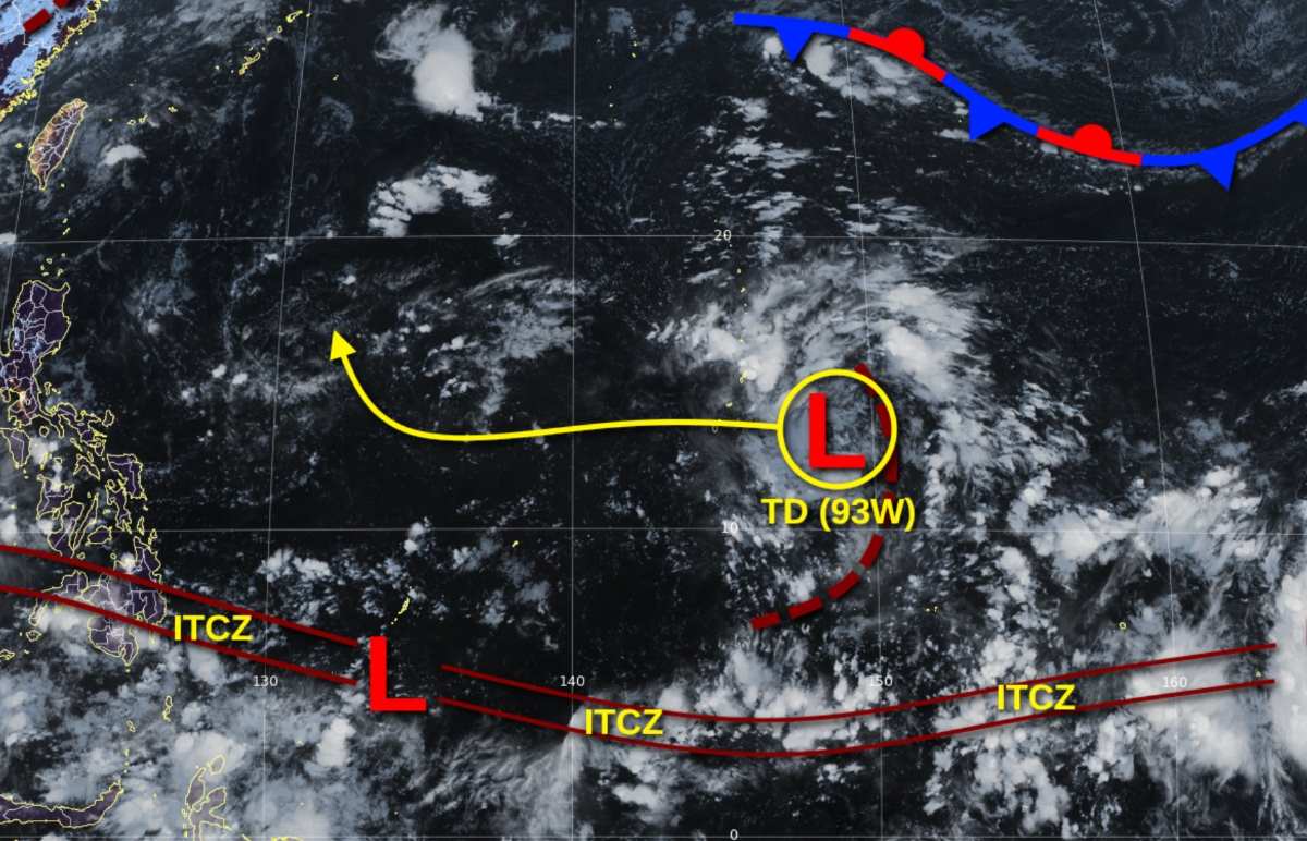 Ap thap nhiet doi 93W. Anh: JTWC