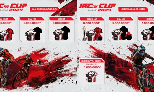 Giải đua xe đạp địa hình IRCtire Cup 2024 với những giải thưởng hấp dẫn. Ảnh: BTC