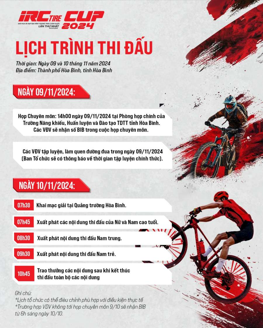 Lich trinh cua giai dau. Anh: BTC