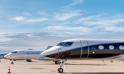 Cận cảnh 5 chuyên cơ đắt đỏ bậc nhất thế giới tại Đà Nẵng. Ảnh: Sân bay Đà Nẵng