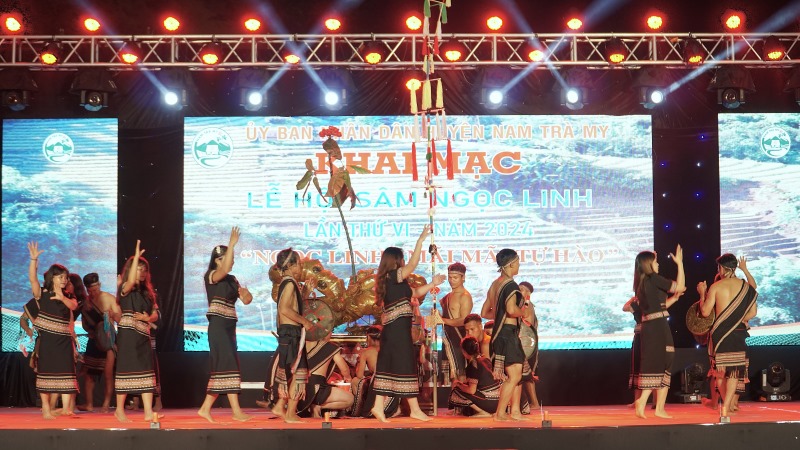 The 6th Quang Nam Ngoc Linh Ginseng Festival 2024 in Nam Tra My district. Photo: Hoang Bin