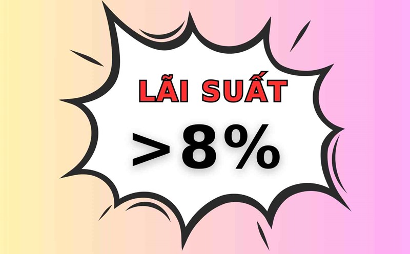 Interest Rate for 13-month savings in the banking system fluctuates around 4.4 - 9.5%. Graphics: Thach Lam