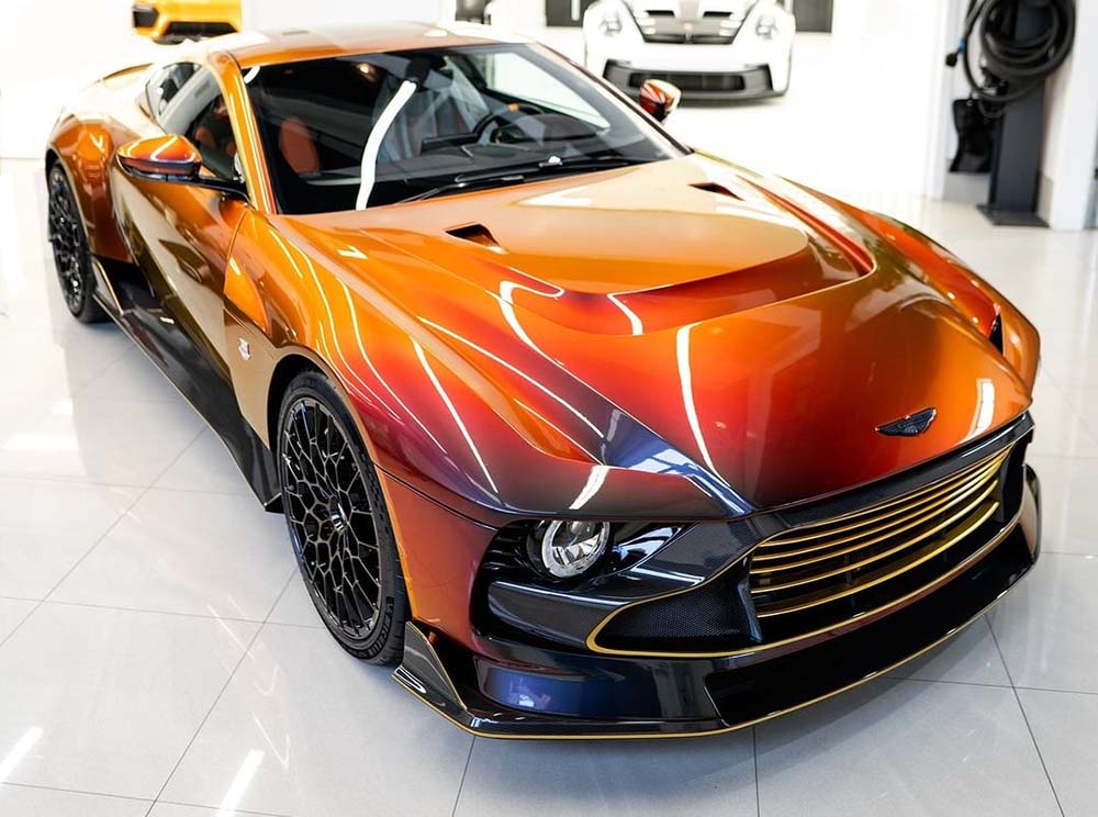 The paint job of an Aston Martin Valour in the UK is eye-catching, with a price tag of up to £110,000. Photo: Aston Martin
