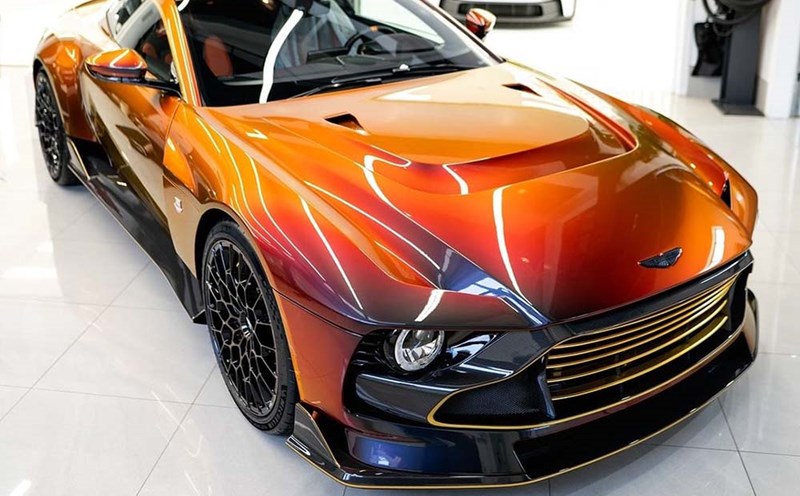 The paint job of an Aston Martin Valour in the UK is eye-catching, with a price tag of up to £110,000. Photo: Aston Martin