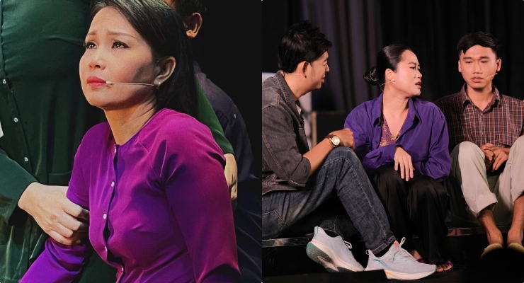 2 plays by People's Artist Hong Van stage. Photo: Artist.