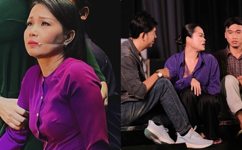 2 plays by People's Artist Hong Van stage. Photo: Artist.