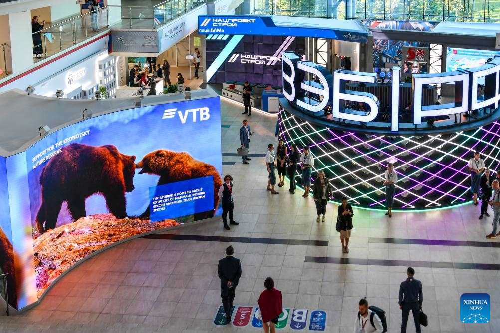Gian triển lãm tại Diễn đàn Kinh tế Phương Đông (EEF) lần thứ 9, Vladivostok, Nga, ngày 3.9.2024. Ảnh: Xinhua