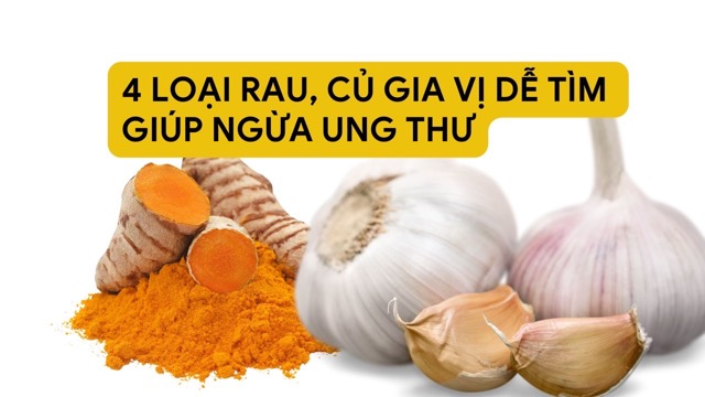 Garlic, turmeric... are spices that help prevent cancer effectively. Photo collage: HUONG SON