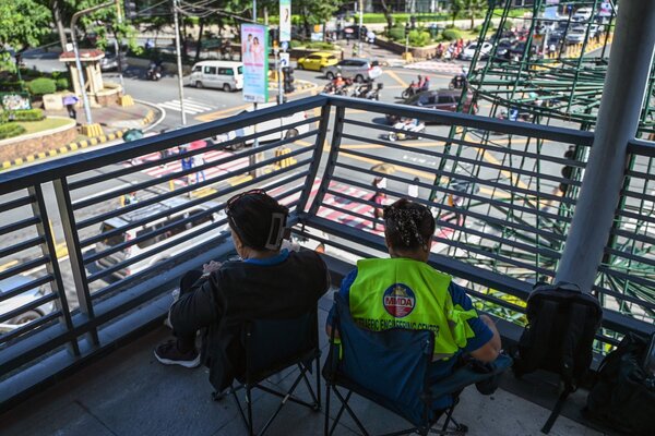 A vehicle surveyor in the Philippines. Photo: AFP