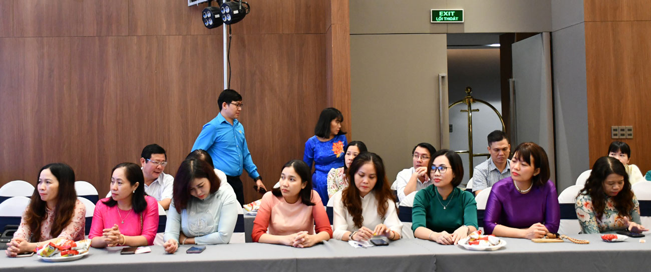 59 union officials under the Binh Dinh Civil Servants' Union participated in the training. Photo: Xuan Nhan.