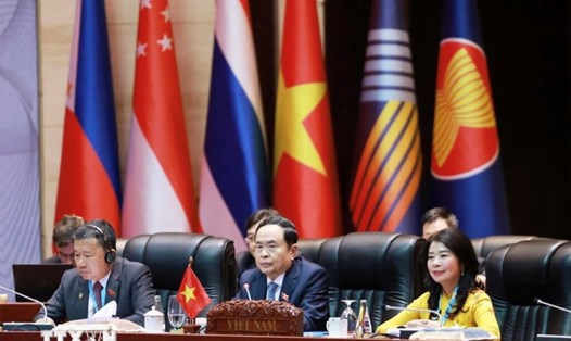 Chủ tịch Quốc hội Trần Thanh Mẫn dự phiên họp Ban chấp hành Đại hội đồng Liên Nghị viện các quốc gia Đông Nam Á lần thứ 45. Ảnh: TTXVN