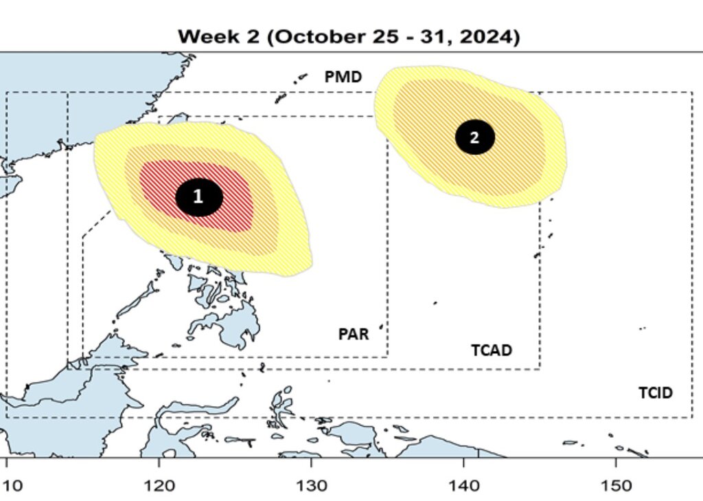 Ap thap gan Philippines du bao manh len thanh bao va co the di vao Bien Dong. Anh: PAGASA