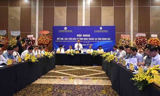 Quang cảnh Hội nghị kết nối, xúc tiến đầu tư tỉnh Ninh Thuận tại tỉnh Đồng Nai. Ảnh: HAC
