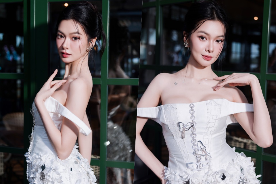 The real-life beauty of Nhu - Yen Dan in the movie "Walking in the Glorious Sky". Photo: Character provided